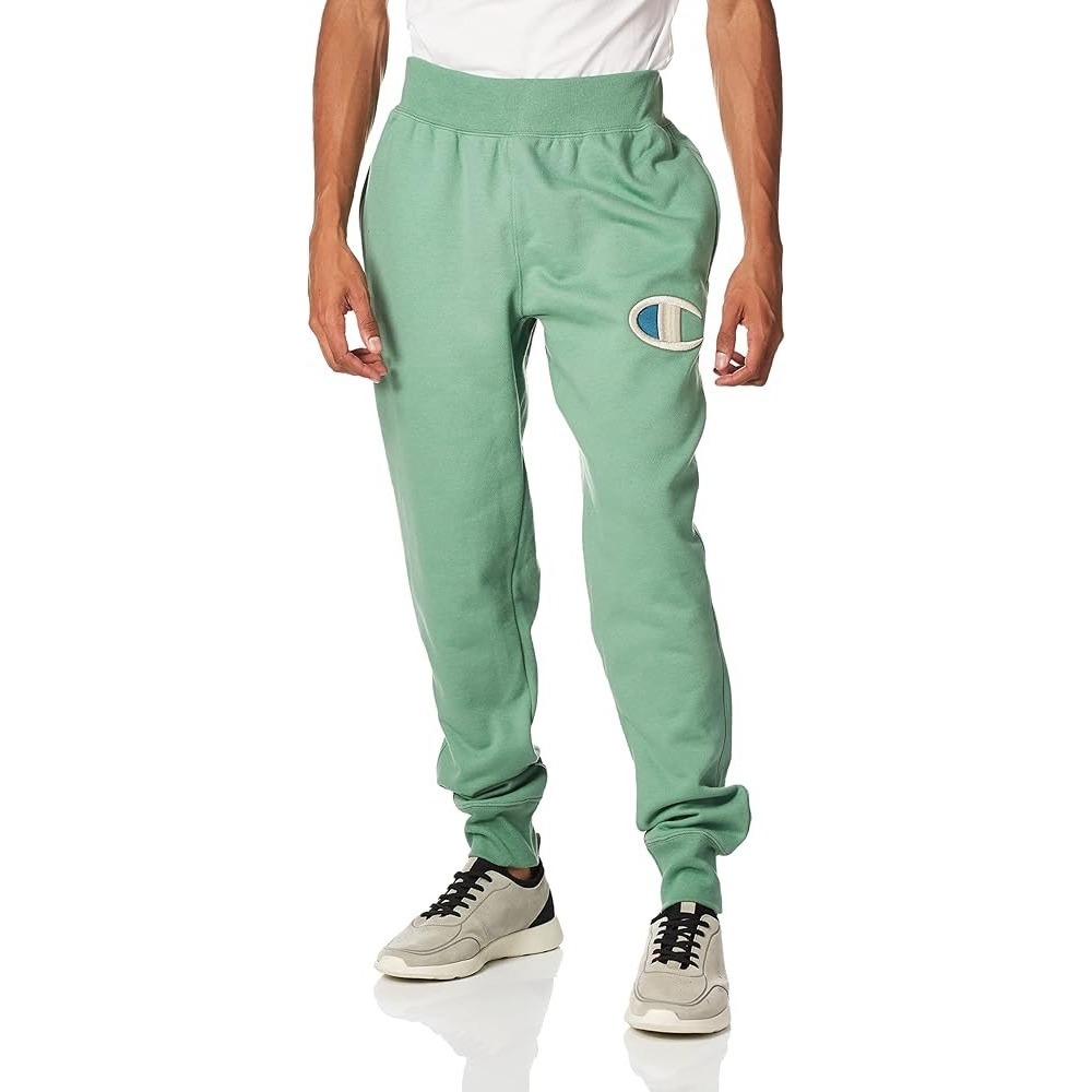 Champion Reverse Weave Joggers Mens XS Mint Green Big C Logo Activewear
